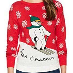 Isabellas Closet Womens Just Chillin Ugly Christmas Sweater
